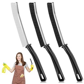 Bosmsaslad 3 Stück Fugenbürste, Hartborsten Ecken Reinigungsbürste, Multifunktionale Lückenreinigungsbürste, Eckenreinigungsbürste, Spaltreinigungsbürste, Fugenreinigungsbürste, Reinigungswerkzeuge