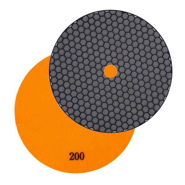 Dia-Dry Professional Diamond Sanding Pad, Ø 125 mm, Velcro Attachment,