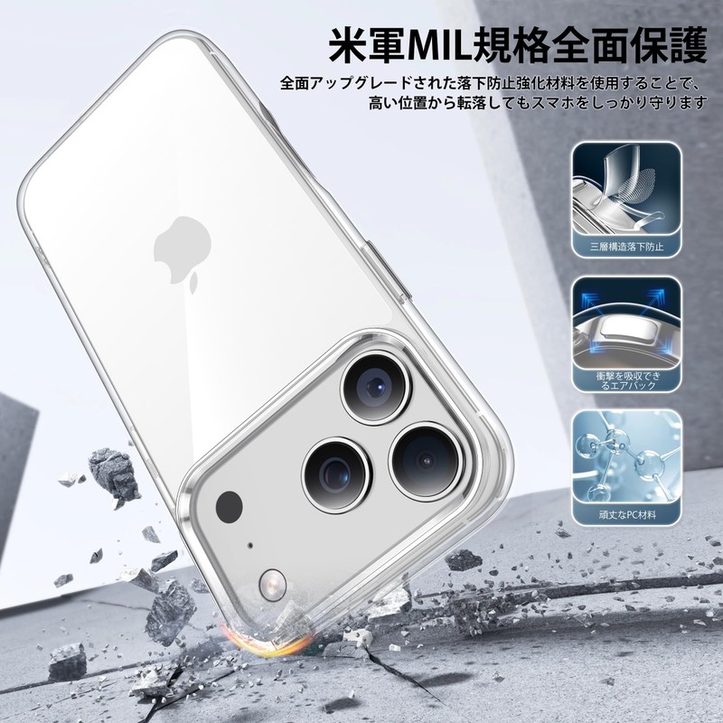 JUSTCOOL 17 Pro Case Clear 17 Professional 17pro US Military