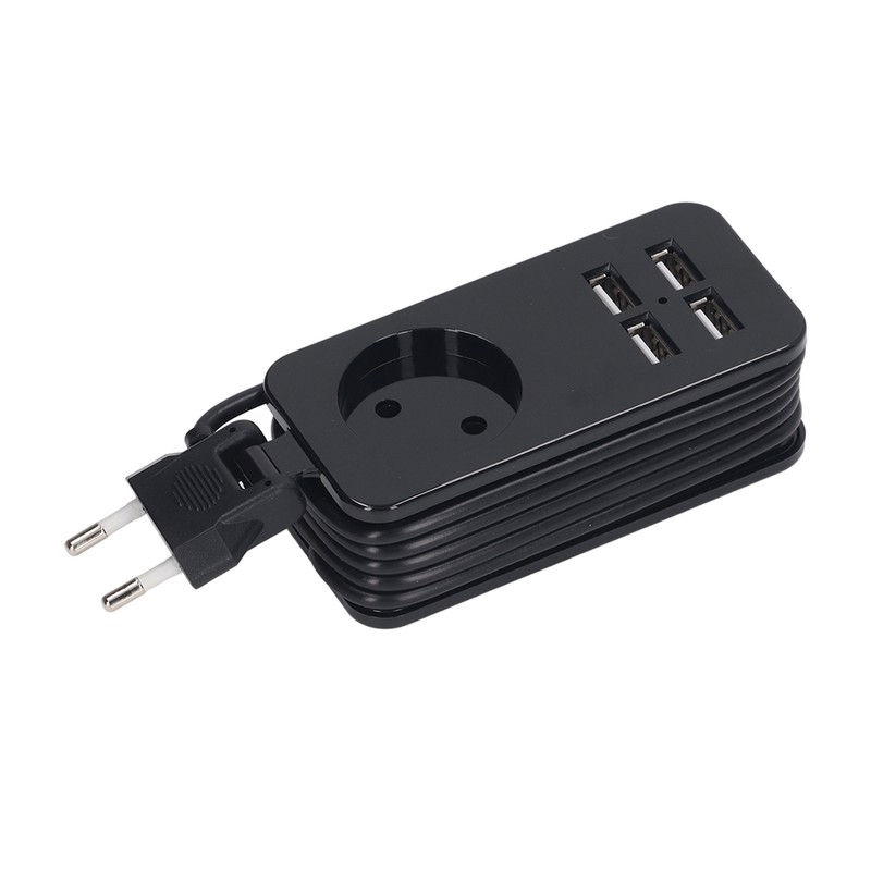 Power Strip 1200W 10A Fireproof Adapter with 4 USB Port