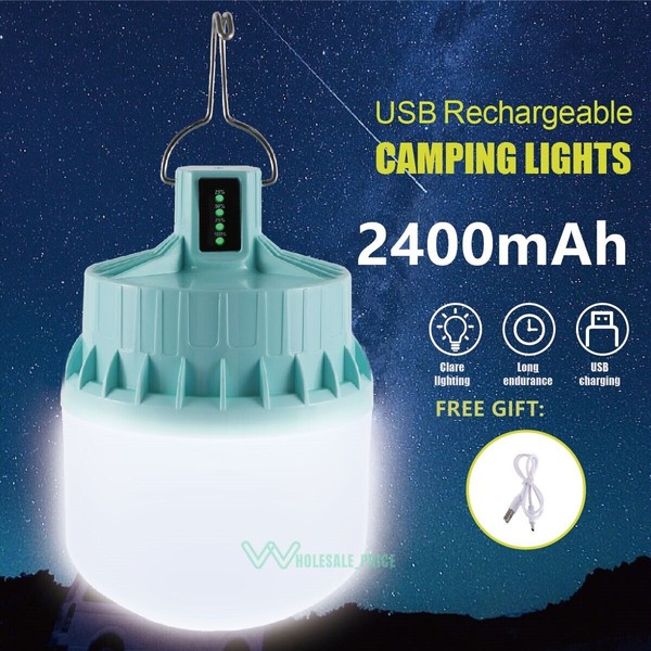 Rechargeable Camping Lantern 1200lm Light 5 Mode LED Torch Outdoor