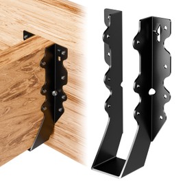 50 Pcs Black Joist Hangers 2x8, Rafter Brackets , Hurricane Straps for 2x8 Face Mount Joist Hangers 2X8 for Shed/Barn/Coop/Porch/Truss/Decks, Structurally Sound and Aesthetically Pleasing