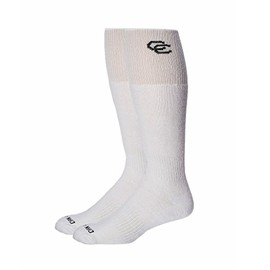 Dan Post Men's Cowboy Certified Boot Socks (2-Pair) White (13(Men's Shoe 13.5 & up))