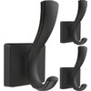 3 Pack Black Towel Hooks, Towels Robe Holder for Bathroom
