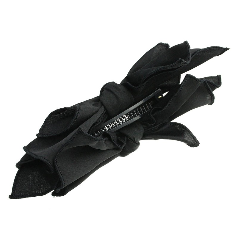 VINGTAINE H-300 Fluttering Scarf, Ribbon, Banana Clip, Hair Clip, Black