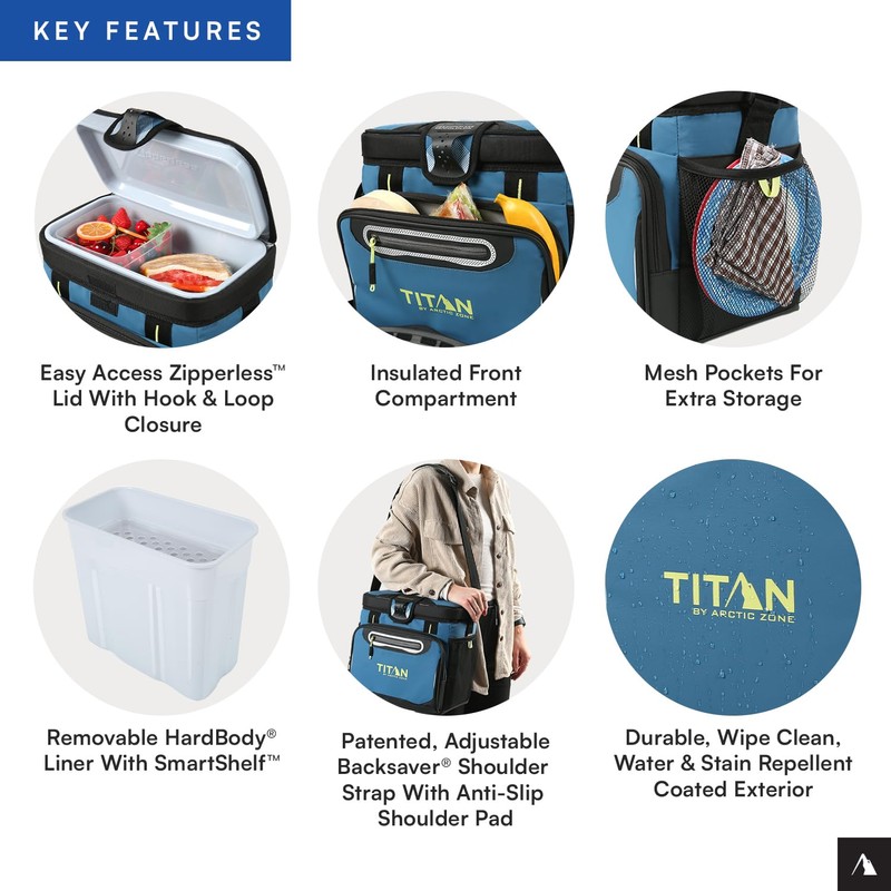Titan by Arctic Zone 16 Can Zipperless Soft Cooler with