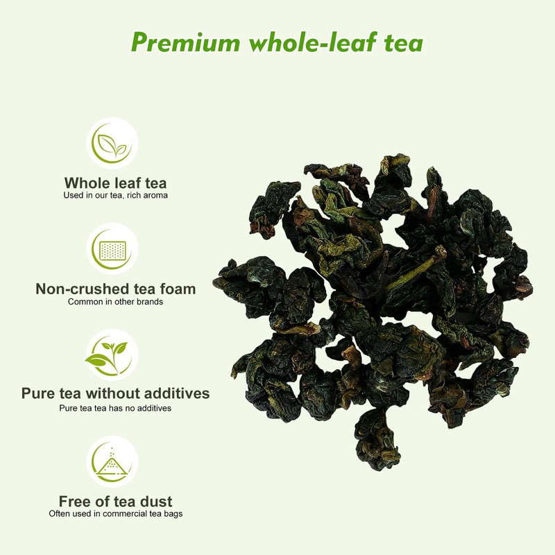 GTGLOTRA Oolong Tea Bags, 24 Whole Leaf Tea Bag, Alternative
