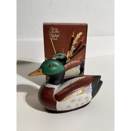Jasco Ceramic Duck Lint Remover Brush "Mallard Duck" Figurine Decoy 5 x 3 1/4"
