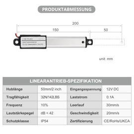 Justech Linear Motor Adjustable Drive Mini Linear Actuator Drive DC 12V 32N 30mm Linear Drive Linear Actuator Motor Electric Motor Holder Linear Actuator Motor
