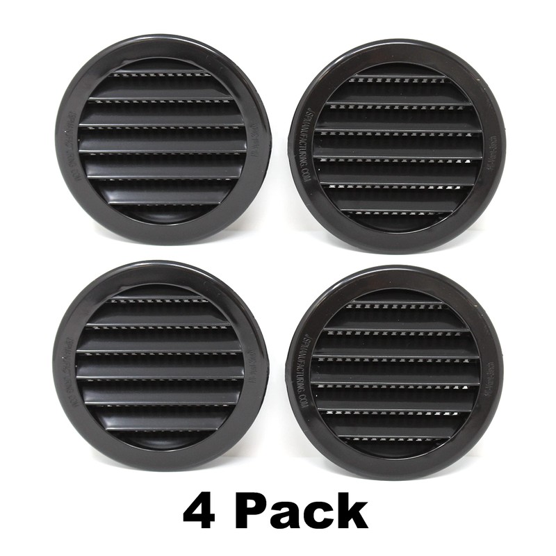 3" Round Plastic Louver Soffit Air Vent Reptile Screen Grille