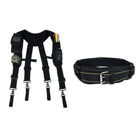 Magnetic Suspenders Tool Belt Suspenders with Large Moveable Phone Holder Magnetic Wristband +