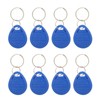 100 Pcs Blue Keychains RFID Proximity Card Key for Access