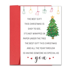 Christmas Cards with Envelopes Christmas Gifts for Women Christmas Gifts for Men Merry Christmas Card for Boyfriend Girlfriend Husband Wife Festival Sweet Christmas Card Daughter Son Stocking Stuffers