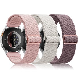 VictoryVibes 16mm Nylon Band Compatible with 16mm 18mm 20mm 22mm Watch Band Replacement Wristband, 3 Pack Adjustable Nylon Solo Loop Straps Fabric Braided Sport Elastic Bands for Women Men PSSpur