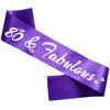 HUBEISIYU 80 & Fabulous Birthday Sash, 80th Birthday Gifts idea