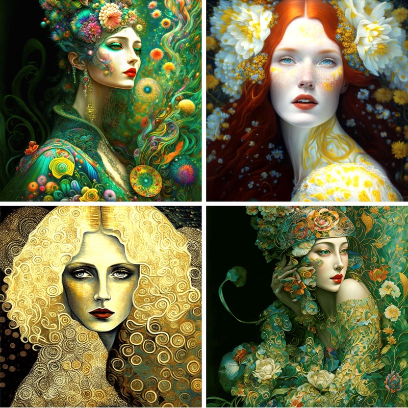 Surreal Women Rice Paper 29 x 29 cm (2 Sheets)