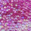 LIMAOLLY 400 PCS Acrylic Heart Shape Beads AB Colors Heart