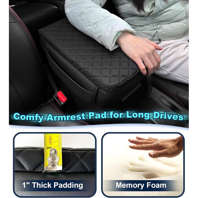 Armrest Cover for Toyota 4Runner Center Console Pad with Organizer