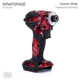 WRAPGRADE Custom Wrap Sticker Decal Compatible with Makita DTD173 18V LXT (Phoenix Feather Red)