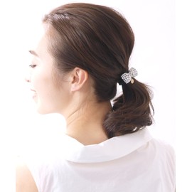 VINGTAINE H-442-s-hgom Bijou Plump Ribbon Hair Rubber Hair Accessory
