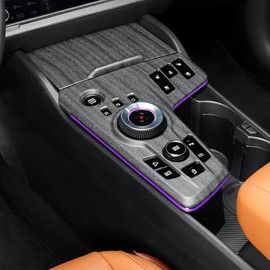 FOEVE for Kia Sportage 2023 2024 2025 Accessories Central Control Gear Shift Panel Trim Cover, Car Center Console Cover Anti-Scratch Decorative for Electronic Gear, Wood