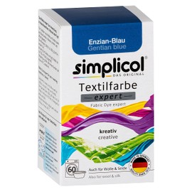 Simplicol Expert Textile Paint for Creative, Simple, Gentian Blue 1709 Washing Machine or Manual Dyeing
