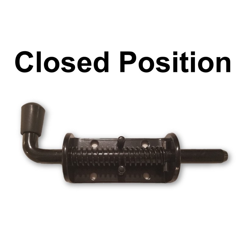 Heavy Duty Spring Latch Bolt, 1/2" Pin Shed, Barn, Chicken