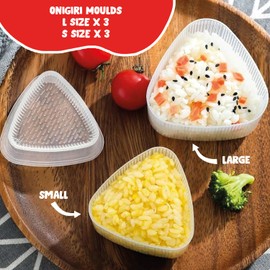 Takonashi® Onigiri Moulds - 6 Triangle Sushi Onigiri Moulds - Make Sushi Platters Easily - Japanese Cooking Kit & Accessories - Japan Sushi Maker - OriginalCorner®