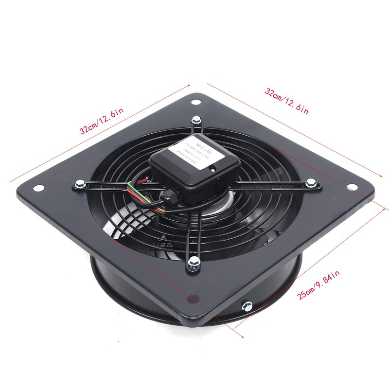 VPABES 12 inch Portable Exhaust Fan, 125W Wall Mounted Vent