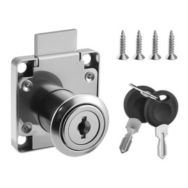 SDTC Tech Drawer Lock with Keys and Matching Screws for Cabinet/Wardrobe/Cupboard/Office Desk etc. (Cylinder Cam Length 22 mm)