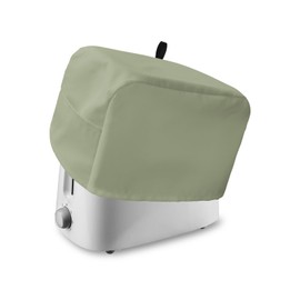 Toaster Cover 4 Slice, Soild Color Sage Green Bread Maker Cover Toaster Dust Cover with Pockets, Dust-Proof Cover for Kitchen Small Appliance 12x11x8in