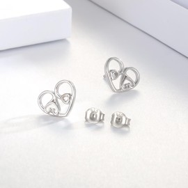 Sterling Silver Stethoscope Earrings for Women Nurse Doctor Stud Earrings Jewelry Gifts Nurses Week