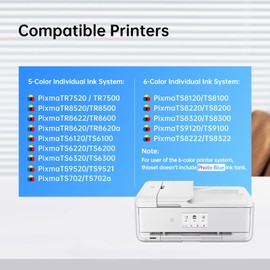 PGI-280XXL CLI-281XXL Ink Cartridge Replacement for Canon 280 281 Ink Cartridges Compatible with Printer TR8520 TR8620 TR8620a TR7520 TR8600 TS6120 TS6220 TS9120 (5 Pack)