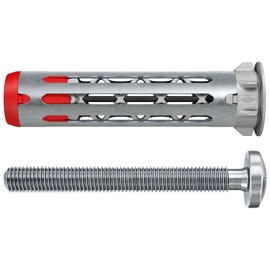 fischer DuoHM 5x55mm Bi-Component Hollow Body Plugs with Cylinder Screw PZ Drive (Pack of 15)