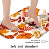 Arttown Autumn Orange Pumpkin Bathroom Rug Mat Set of 2,