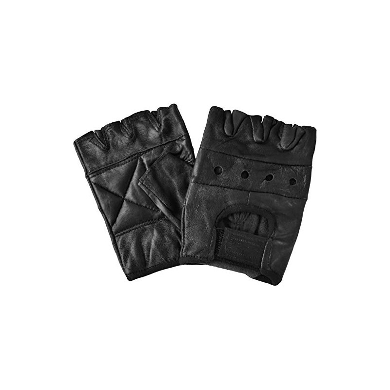 normani Leather Gloves without Fingers with Rivets - Genuine Leather