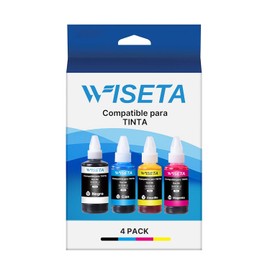 WISETA Botella de Tinta Compatible para Canon G1000 G1010 G1100 G1110 G1200 G1310 G2000 G2002 G2010 G1100 Impresoras (4 Unidades)