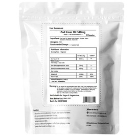 UKHealthHouse UKHealthHouse High Strength Cod Liver Oil Vitamin A & D, EPA, DHA Softgels 550mg (30 Capsules)