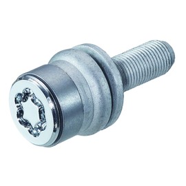 26002SL Wheel Lock Bolts SL (Ultra High Security) M12 x 1,25, flat seat, shaft length 34,5 mm, Overall length 60,2 mm, Hex size 17mm, Key diameter 28,6 mm