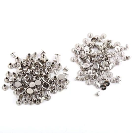 Rivets, 100PCS Binding Chicago Screws Nail Rivets Photo Album Leather Craft M5x6mm