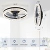 LEDIARY 20" Modern Ceiling Fans with Lights and Remote, Dimmable