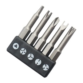 Newwyt 5pcs Special Shaped Screwdriver Set 50mm U Shape Y Type Triangle Inner Cross Three Point Screwdriver Bit Tool Chrome Vanadium Alloy Steel