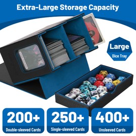 NUMINA MTG Deck Box with Commander Display – Trading Card and Dice Storage for 200 Double-Sleeved Cards, Removable Deck Case & Magnetic Card Holders – Fits MTG, TCG & Sports Cards