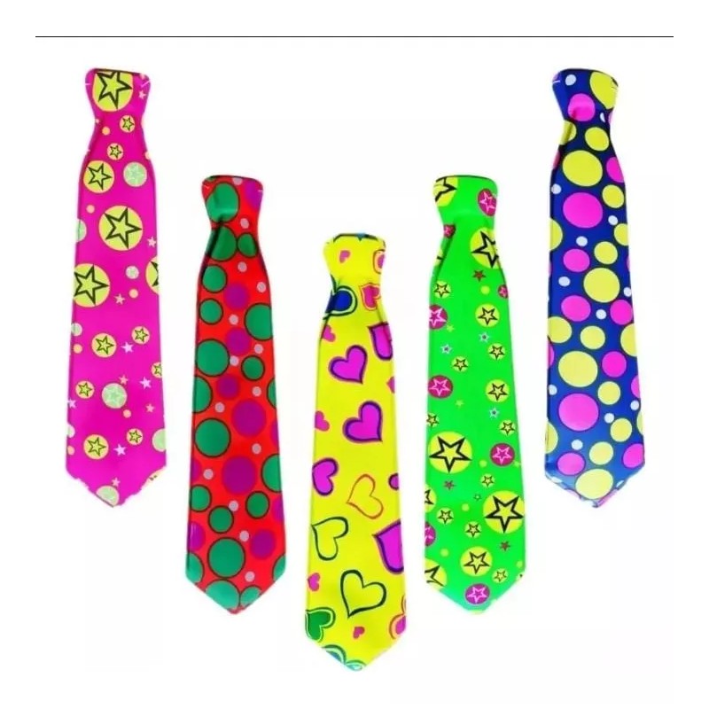 Misorel Kit 36 Corbatas Para Fiestas Batucadas Neon Eventos