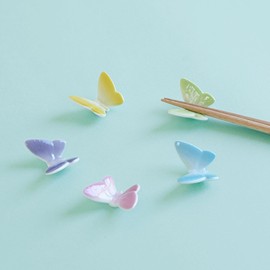 Floyd FL02-00908 Butterfly Chopsticks Rest, Approx. 1.6 x 1.2 inches (4 x 3 cm), Set of 5, Made in Japan