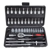 TSUINZ 46-Piece Socket Wrench Set Craftsman Bit Socket TPR Handle