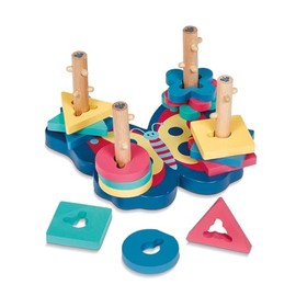 Dal - Magic Butterfly Wooden Shape Peg Game Suitable for Ages 3+
