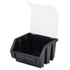 Black small plastic lidded storage bin ERGO-Box Plus