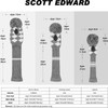 Scott Edward Golf Club Head Covers Set of 4 Grey