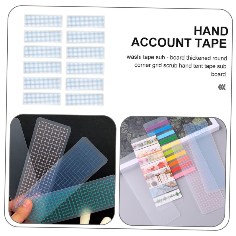 OSALADI 40Pcs Washi Tape Sample Boards Durable Plastic Washi Cards